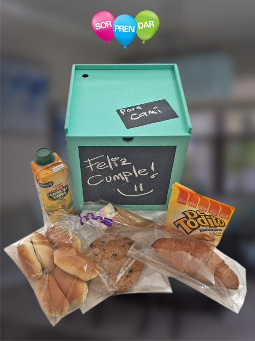 Mensajes en Caja Desayuno a domicilio Mensajes en Caja